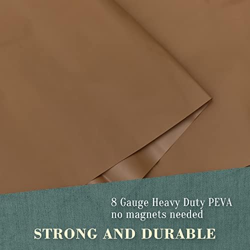 No Hook PEVA Shower Curtain or Liner, Standard Size 71 x 74, Brown