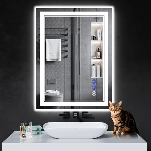 32"x24" LED Bathroom Mirror with Lights,Anti-Fog,3 Color Modes