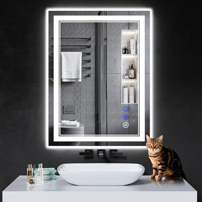 32"x24" LED Bathroom Mirror with Lights,Anti-Fog,3 Color Modes