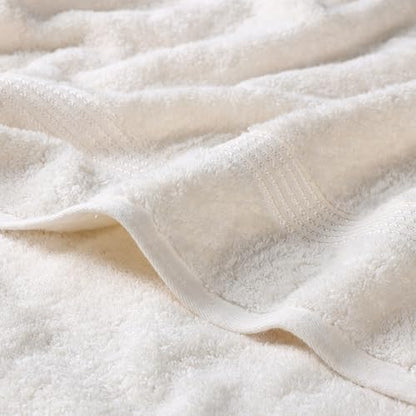 Superior Egyptian Cotton 12-Piece Towel Set, Assorted Towels for Home Bathroom, Guest Bath Decor Essentials, Includes 4 Bath, 4 Hand, 4 Face Towels/Washcloths, Quick Dry, Absorbent - Ivory