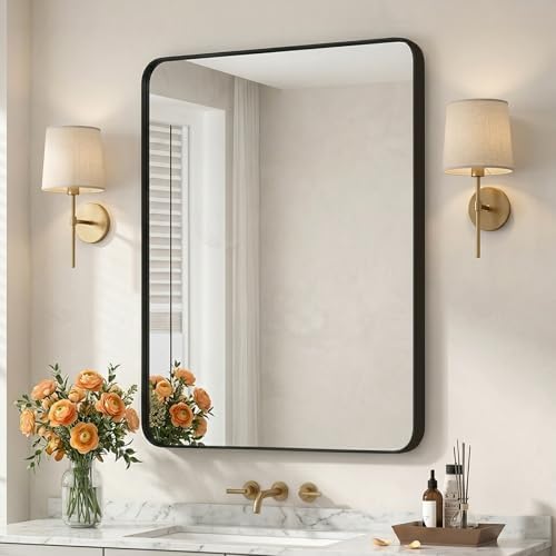 36"x30" Bathroom Vanity Mirror for Wall Aluminum Framed Farmhouse Rectangle