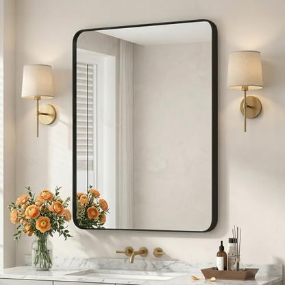 36"x30" Bathroom Vanity Mirror for Wall Aluminum Framed Farmhouse Rectangle