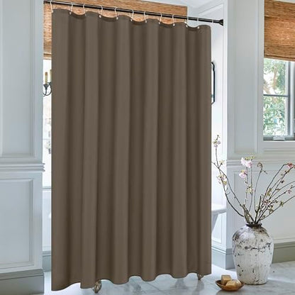 Fabric Shower Curtain Liner 72x72 Inch-Taupe Standard Size Shower Liners
