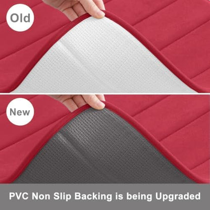 Buganda Memory Foam U-Shaped Toilet Rugs 24 x 20, Absorbent Bathroom mat
