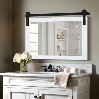 COGOOD Farmhouse Bathroom Mirrors for Over Sink - 26 x 41 Pure White