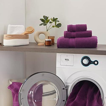 COZYART Purple Bath Towel Set for Bathroom Soft Absorbent Durable 650 GSM Turkish Cotton Towel Sets of 6, 2 Large Bath Towels, 2 Hand Towels, 2 Washclothes