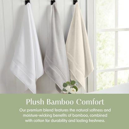 Luxury Bamboo Rayon Oversized Bath Towel Set | 2-Pack | Ultra Soft | Beige