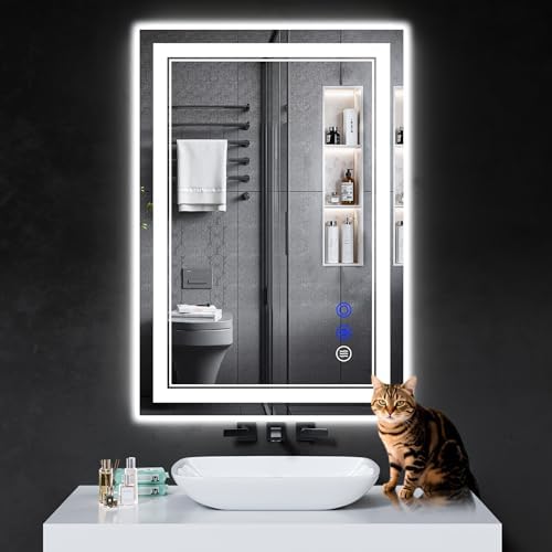 38"x26" LED Bathroom Mirror with Lights,Anti-Fog,3 Color Modes