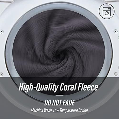 MOONQUEEN Ultra Soft Towel Set-Quick Drying-2 Bath Towels 2 Hand Towels 2 Washcloths - Microfiber Coral Velvet Highly Absorbent Towel for Bath Fitness, Bathroom, Sports, Yoga, Travel(Dark Grey, 6 Pcs)