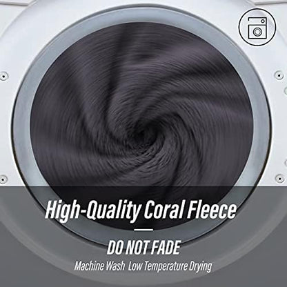 MOONQUEEN Ultra Soft Towel Set-Quick Drying-2 Bath Towels 2 Hand Towels 2 Washcloths - Microfiber Coral Velvet Highly Absorbent Towel for Bath Fitness, Bathroom, Sports, Yoga, Travel(Dark Grey, 6 Pcs)