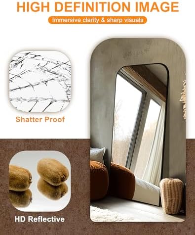 Delma 56"x25" Black Metal Framed Bathroom Mirror for Over Sink