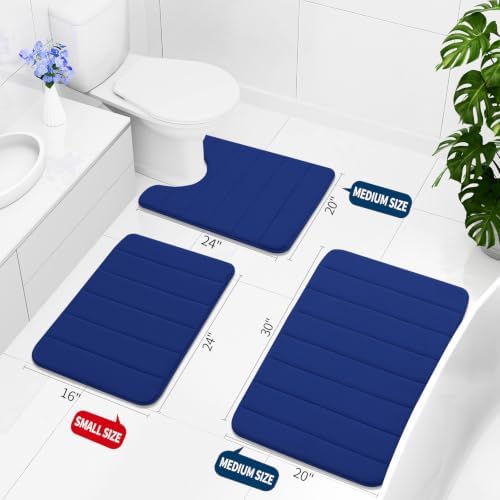 Buganda Memory Foam Bath Mat 24 x 16, Ultra Soft Absorbent Bathroom Rugs