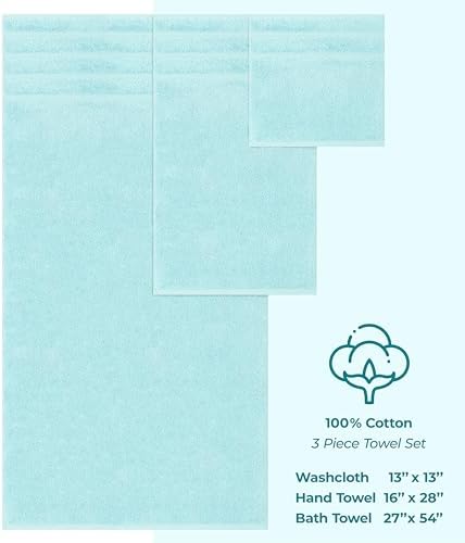 American Soft Linen 100% Cotton Luxury Turkish Towels, 3 Piece Towel Set