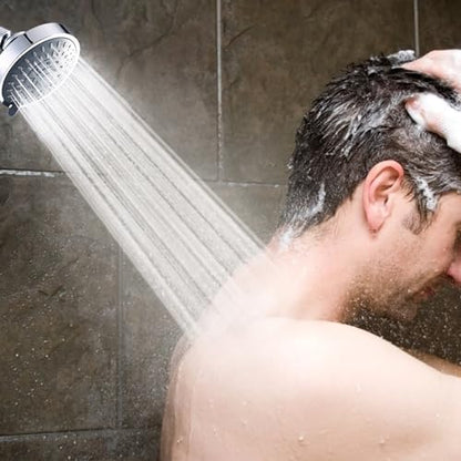AISOSO High Pressure Rain Shower Head 2PCS 5 Modes 4.1 Inch Chrome