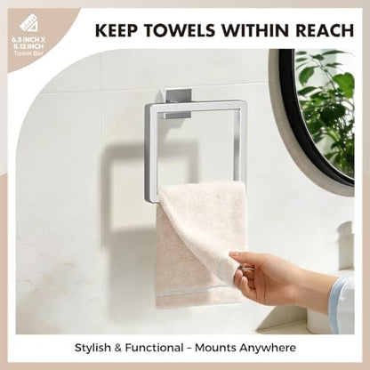 10-Pieces Brushed Nickel Bathroom Accessories Set, 24 Inch Towel Bar Set