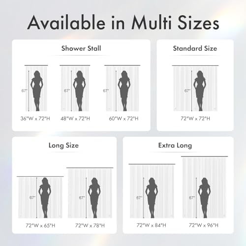 Amazer Shower Stall Curtain Liner 48x72, Clear Shower Liner PEVA Medium Weight Inside Shower Curtain for Bathroom with Rustproof Grommets