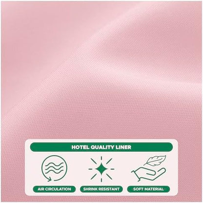 Fabric Shower Curtain Liner 72"W x 84"L-Pink Extra Long Shower Liners