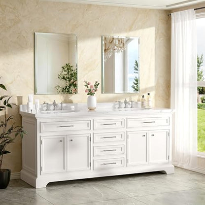24x32 Inch Bathroom Mirrors for Over Sink, Frameless Mirrors for Wall