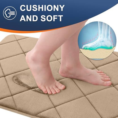OLANLY Memory Foam Bath Mat 44x24, Ultra Soft and Absorbent Bathroom Rugs