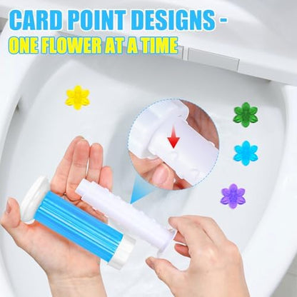 16 Pack Toilet Gel Stamp, 192 Stamps, Flowers Shaped,Toilet Bowl Cleaners