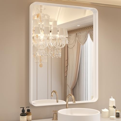WEER White Bathroom Vanity Mirror 20x30 Inch