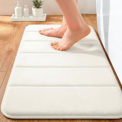 OLANLY Memory Foam Bath Mat 35x16, Super Soft and Absorbent Bathroom Rugs