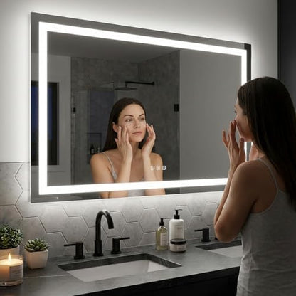 60"x 36" LED Bathroom Mirror with Lights, Backlit + Front Lit Vanity Mirror