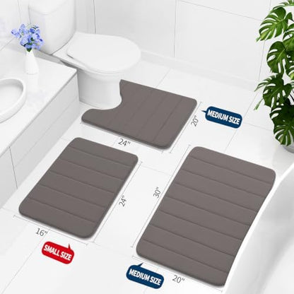 Buganda Memory Foam Bath Mat 35.4 x 24, Ultra Soft Absorbent Bathroom Rugs