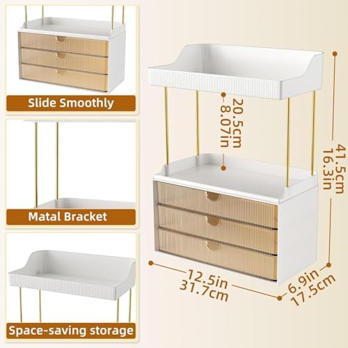 StorBin Arcylic 5-Tier Makeup & Skincare Organizer for Vanity, Bath