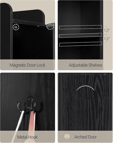 Hzuaneri Bathroom Cabinet with Shelves,Tall Bathroom Storage Cabinet