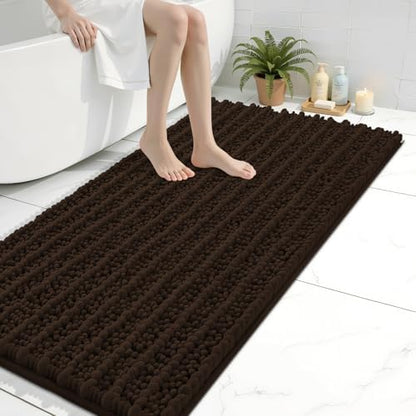 Arotive Bathroom Rugs Mat 50x30, Soft Absorbent Chenille Shaggy Bath Mat