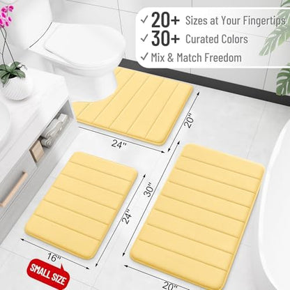 OLANLY Memory Foam Large Bath Mat 44x32, Super Soft Absorbent Bathroom Rugs