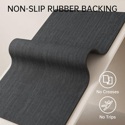 Mecko Bath Mat Ultra Thin Black, 16"x24"