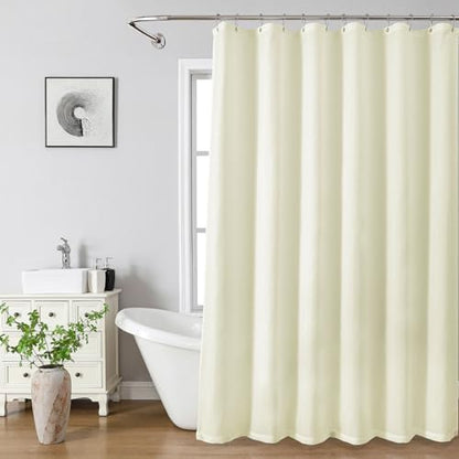 eachope Waterproof Fabric Shower Curtain Liner,72x72 Inch Cream,1 Pack