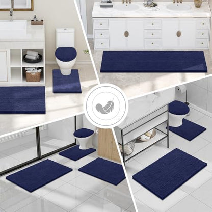 Smiry Bathroom Rugs 108X72, Luxury Chenille Extra Soft Absorbent Bath Mat