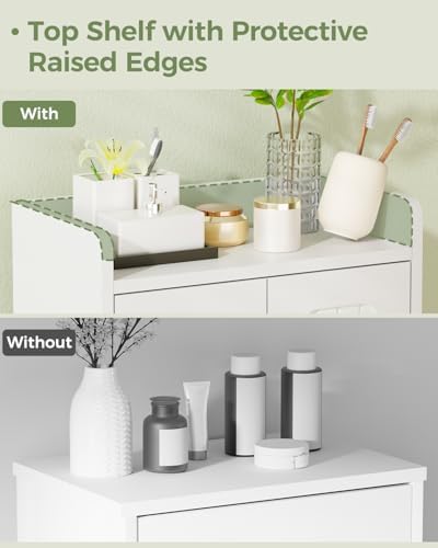BEWISHOME Small Floor Cabinet,Toilet Paper Storage,Bathroom Storage Cabinet