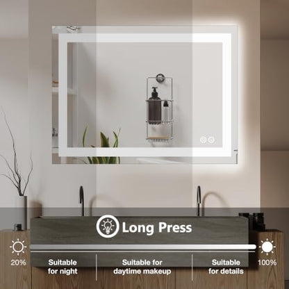 DUMOS 32.1"x40.1" LED Bathroom Mirror, Bathroom Vanity Mirror