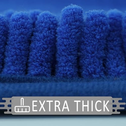 Bathroom Rugs Sets 3 Piece Non Slip,Bath Rugs with PVC Backing Bath Carpet,Bathroom Rug Washable,Absorbent,Plush Carpet Mats,Bath Mats for Bedroom, Kitchen,Tub,Home Decor (Royal)