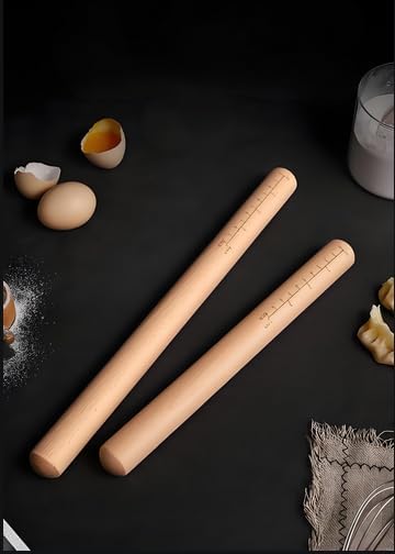 Rolling Pin,Baking Dough Roller for Dumpling, Tortilla,Pizza, Pie, Bread, Pastry.（15inch ）