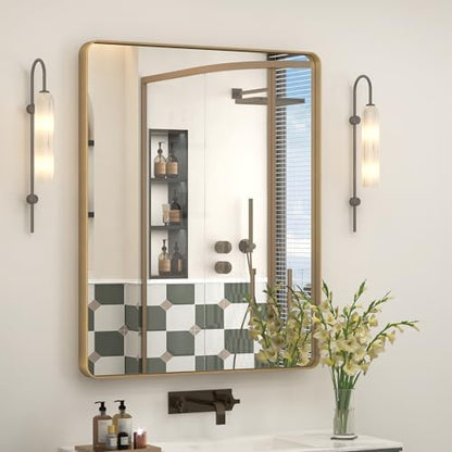 30x36 Inch Gold Framed Bathroom Vanity Mirror