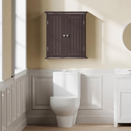ChooChoo Bathroom Wall Cabinet with 2 Doors, Over The Toilet