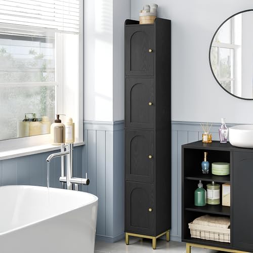 Hzuaneri 4-Tier Narrow Tall Storage Cabinet