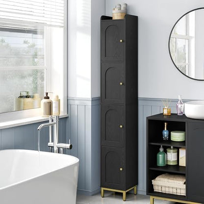 Hzuaneri 4-Tier Narrow Tall Storage Cabinet