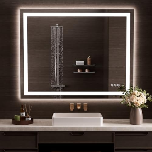 LOAAO 50"X40" LED Bathroom Mirror with Lights, UL Listed