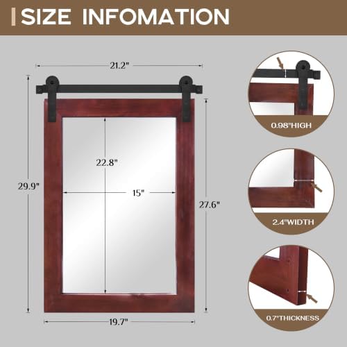 COGOOD Farmhouse Bathroom Mirrors for Over Sink - 30 x 22 Espresso