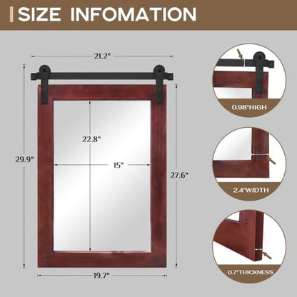 COGOOD Farmhouse Bathroom Mirrors for Over Sink - 30 x 22 Espresso
