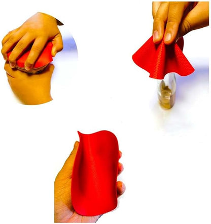 4pcs Rubber Jar Opener Bottle Gripper Non Slip Pad Multi-function Can Opener for Seniors with Arthritis Weak Hands (Circle Three)