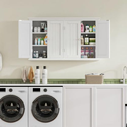 ChooChoo Laundry Cabinet with 4 Doors and Adjustable Shelves