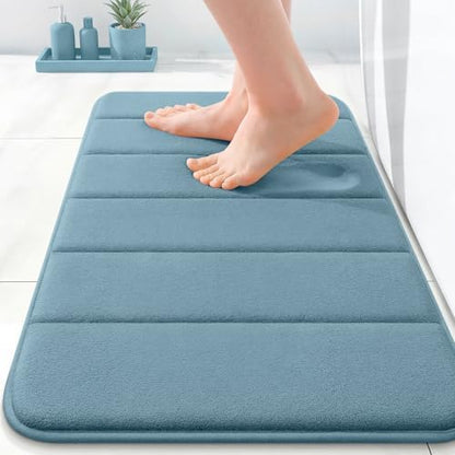 OLANLY Memory Foam Bath Mat 35x16, Super Soft and Absorbent Bathroom Rugs