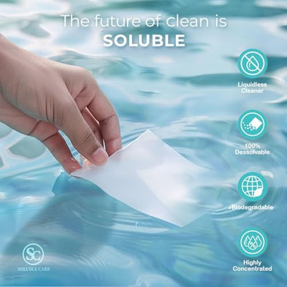 Dissolvable Floor Cleaner Sheets: Fresh Lime Scent, 30 Washes